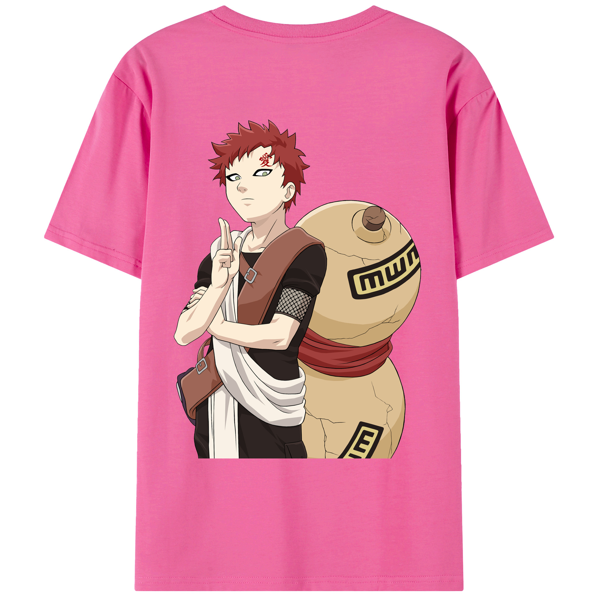 （画像用） NARUTO -ナルト- ガアラ Gaara レディース半袖Tシャツ(バックプリント)